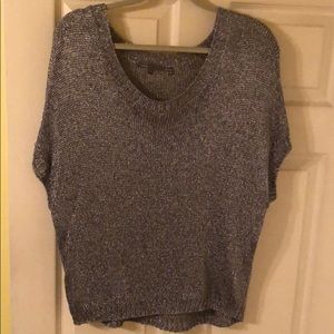 Vince metallic mesh top